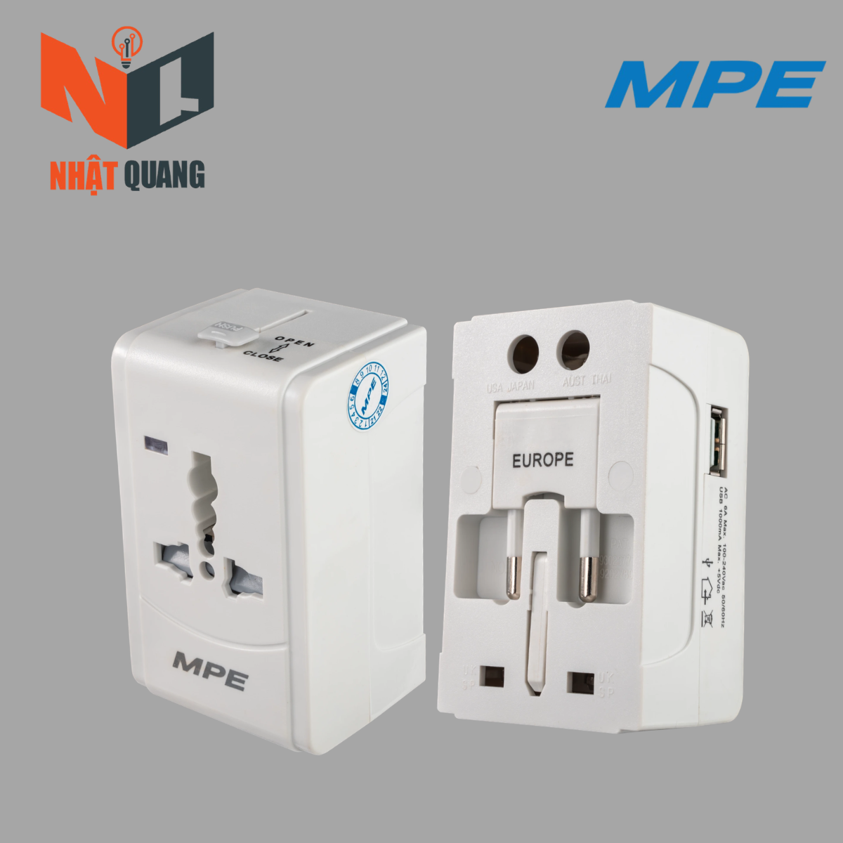 Ổ CẮM DU LỊCH TÍCH HỢP CỔNG USB TA2