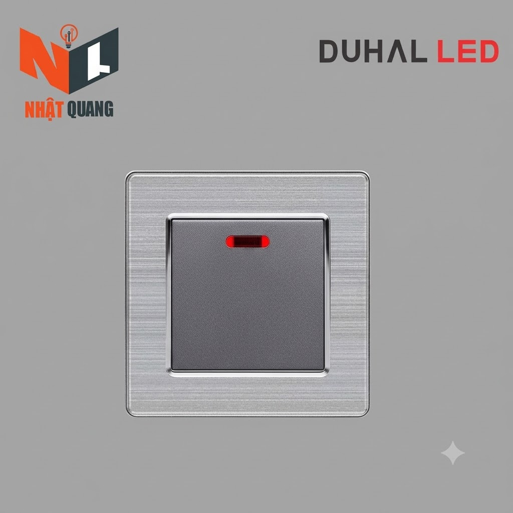 Bộ công tắc 20A có đèn báo cổ điển S2 series MÀU XÁM - C1A134