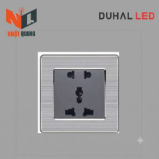 Bộ ổ cắm 3 chấu đa năng và ổ cắm 2 chấu cổ điển S2 series MÀU XÁM - C1B233