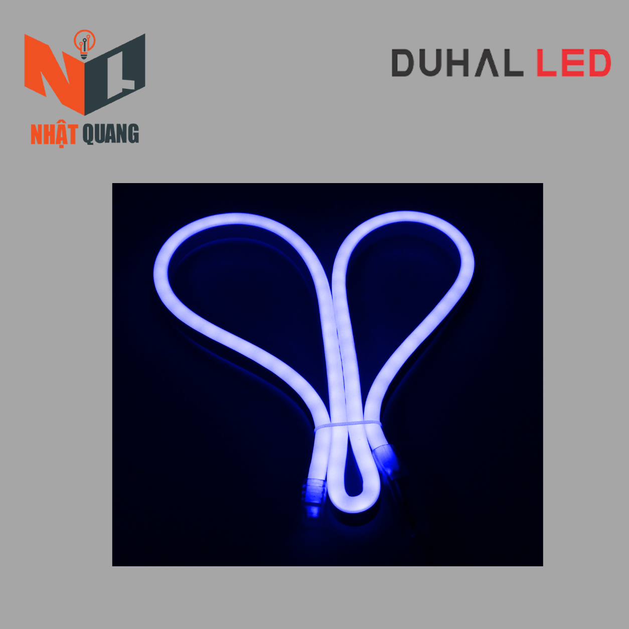 LED DÂY KIỂU NEON BẺ GÓC HAI CHIỀU ÁNH SÁNG XANH LAM 6W/M - NEL01