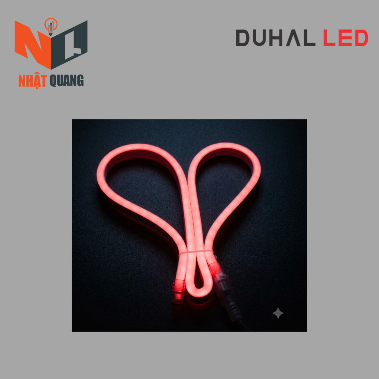 LED DÂY KIỂU NEON BẺ GÓC HAI CHIỀU ÁNH SÁNG ĐỎ 6W/M - NED01