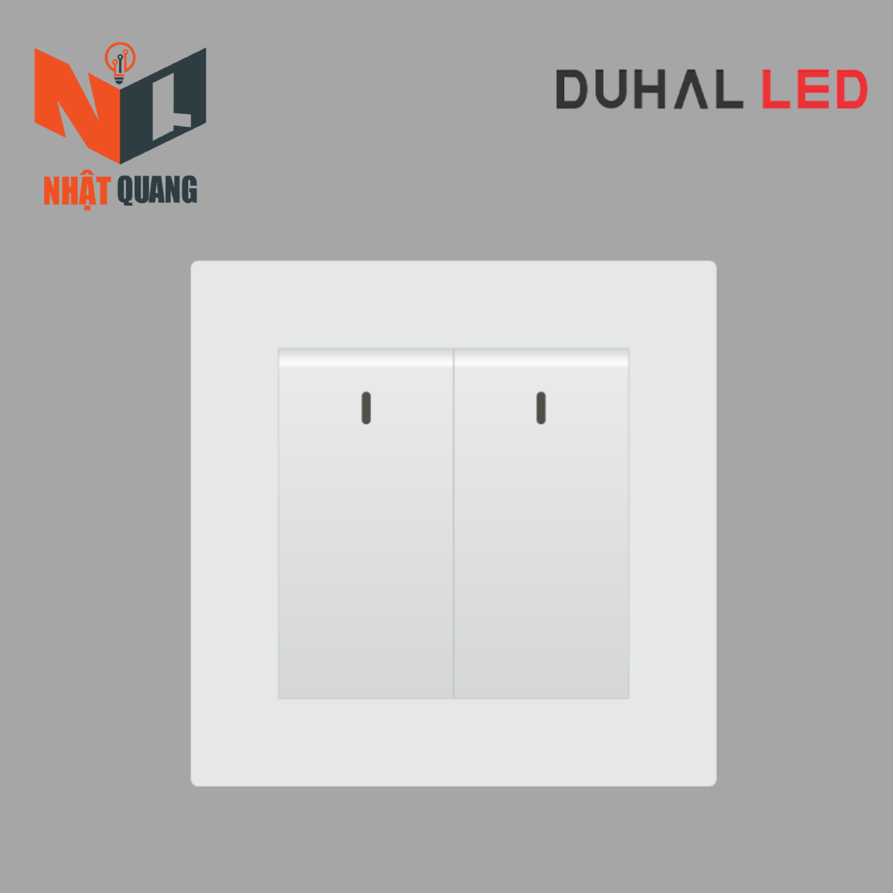 Bộ công tắc 2 nút nhấn 1 chiều cổ điển K series MÀU TRẮNG - C1A211