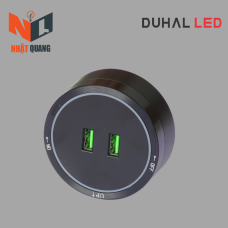 Bộ ổ cắm cao cấp (PC + Aluminum có Led) 2 cổng USB Màu trắng - S1B652