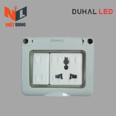 Bộ ổ cắm đa năng và công tắc 1 chiều chống thấm IP55 10A/250V màu trắng (K1V107)