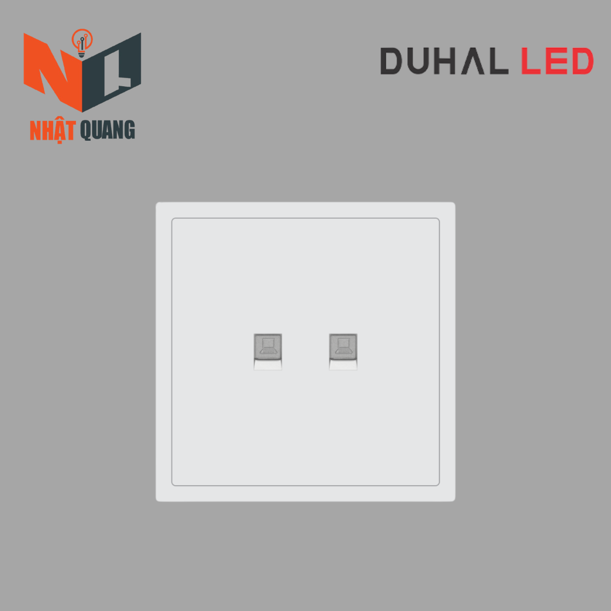 Bộ ổ cắm Mạng đôi cổ điển S1 series MÀU TRẮNG - C1B729