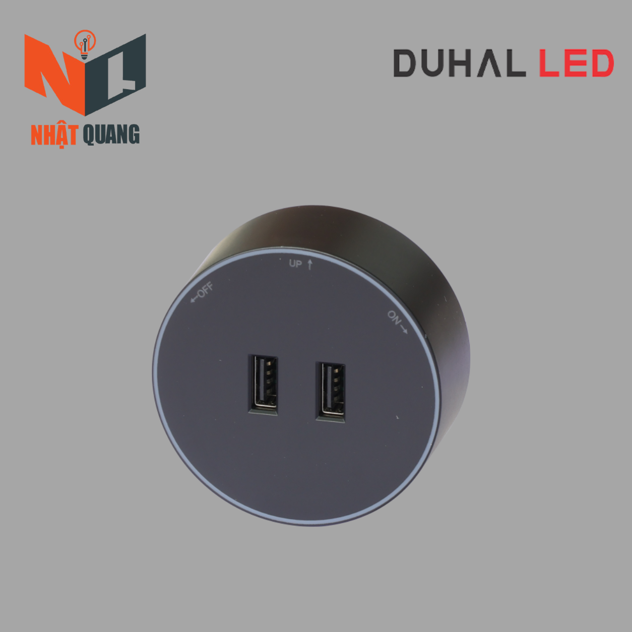 Bộ ổ cắm cao cấp (PC có Led) 2 cổng USB Màu trắng - K1B652