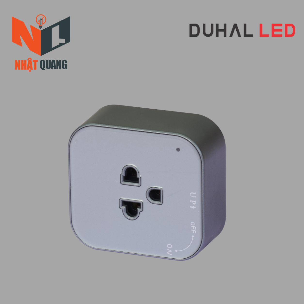 Bộ ổ cắm cao cấp dạng vuông (PC + Acrylic) Ổ cắm 3 chấu Màu trắng - M1B161