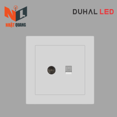 Bộ ổ cắm Tivi & Mạng cổ điển K series MÀU TRẮNG - C1B819