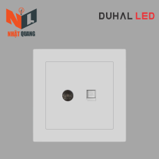 Bộ ổ cắm Tivi & Điện Thoại cổ điển K series MÀU TRẮNG - C1B919