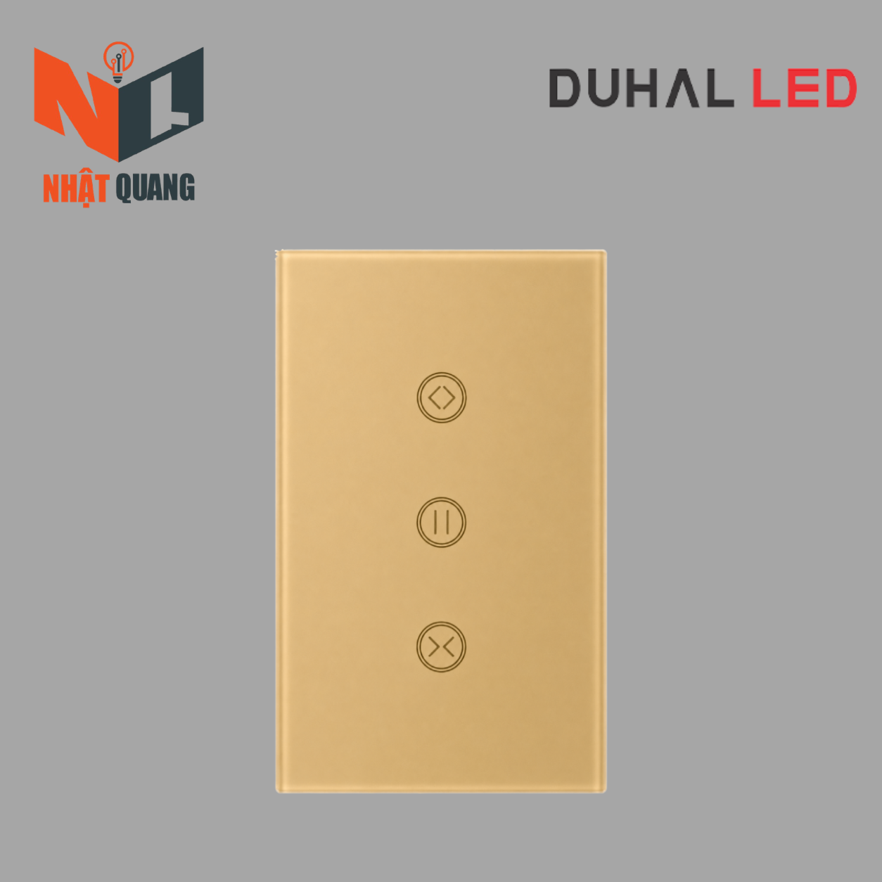 Mặt công tắc wifi - cảm ứng (rèm cửa, cửa cuốn) 3 điểm chạm - A5A368
