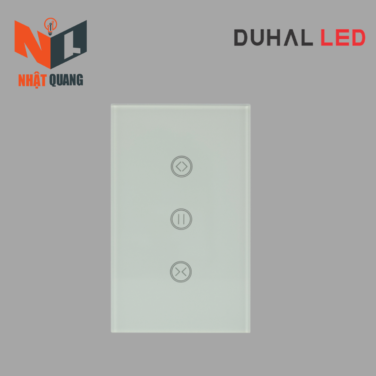 Bộ Công Tắc Wifi - Cảm Ứng (Rèm Cửa- Cửa Cuốn) 3 Điểm Chạm Màu Trắng - A1A368