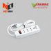 Ổ CẮM 4 LỖ TRẮNG CÓ CÔNG TẮC T415