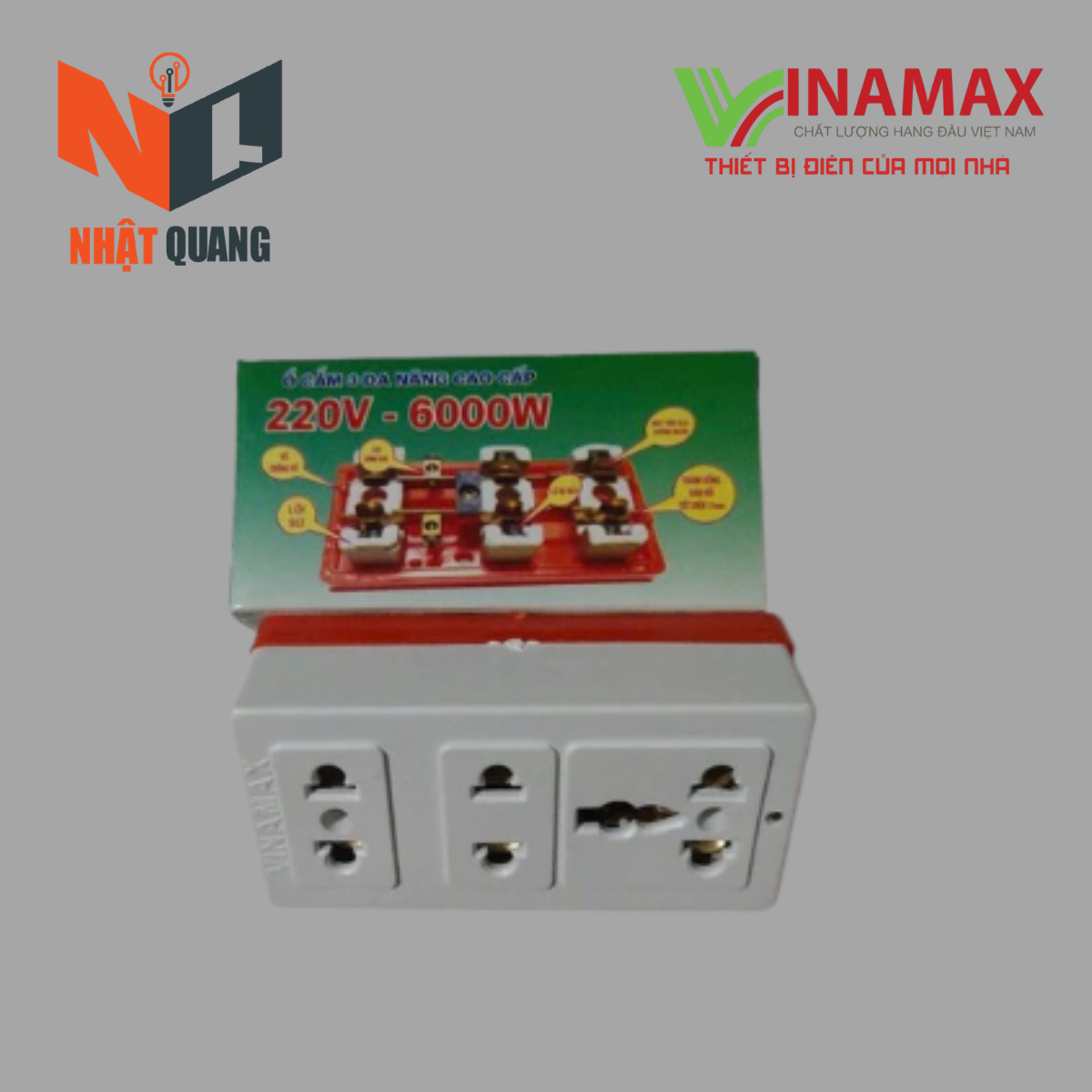 Ổ III THÁI LÕI SỨ 6000W ĐẾ CAM 3PC6