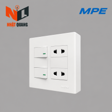 BỘ CÔNG TẮC Ổ CẮM ĐÔI A60B22U2V (VẶN VÍT)