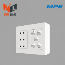 BỘ CÔNG TẮC Ổ CẮM ĐÔI A20B23U5N