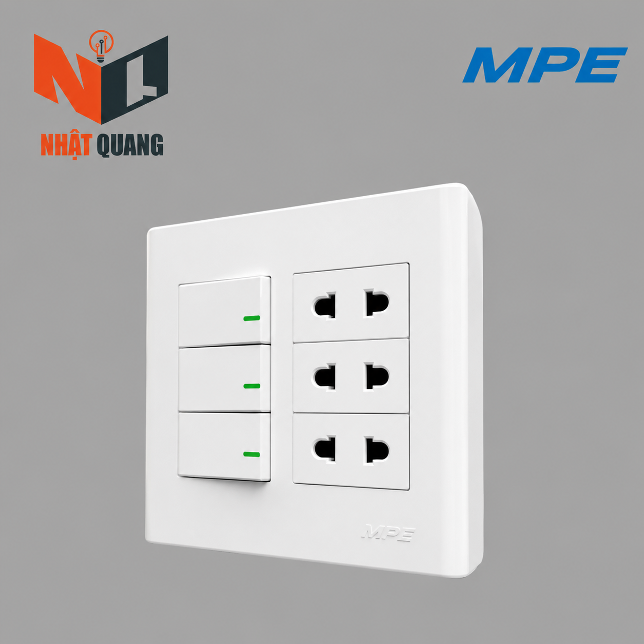 BỘ CÔNG TẮC Ổ CẮM ĐÔI A60B23U3N
