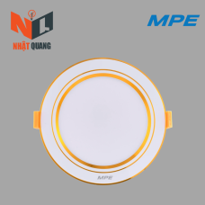 LED ÂM TRẦN NHÔM VIỀN VÀNG 3 CHẾ ĐỘ MÀU 12W DLV2-12/3C