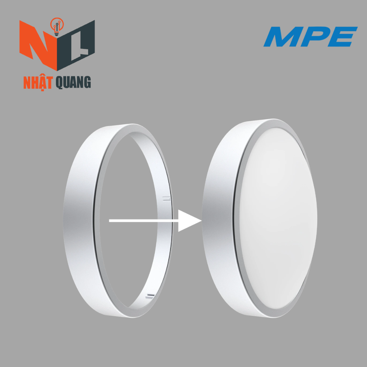 VIỀN ĐÈN CL 16W MÀU BẠC BD30-S