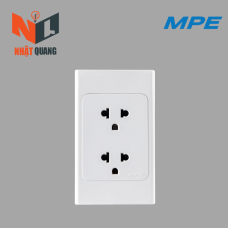 Ổ CẮM ĐÔI 3 CHẤU ĐẾ LIỀN 16A A20UES2N