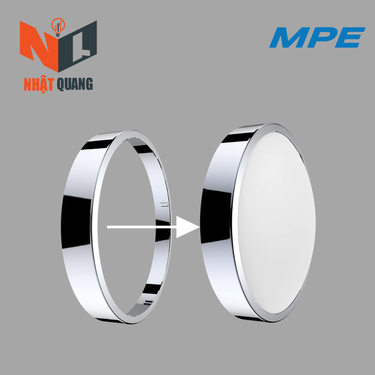 VIỀN ĐÈN CL 16W MÀU CROM BD30-C