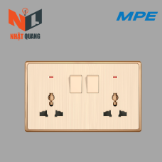 2 Ổ CẮM ĐA NĂNG + 2 CÔNG TẮC 10A-250V S7MS2