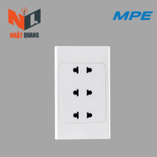 Ổ CẮM 3, 2 CHẤU ĐẾ LIỀN 16A A20US3N