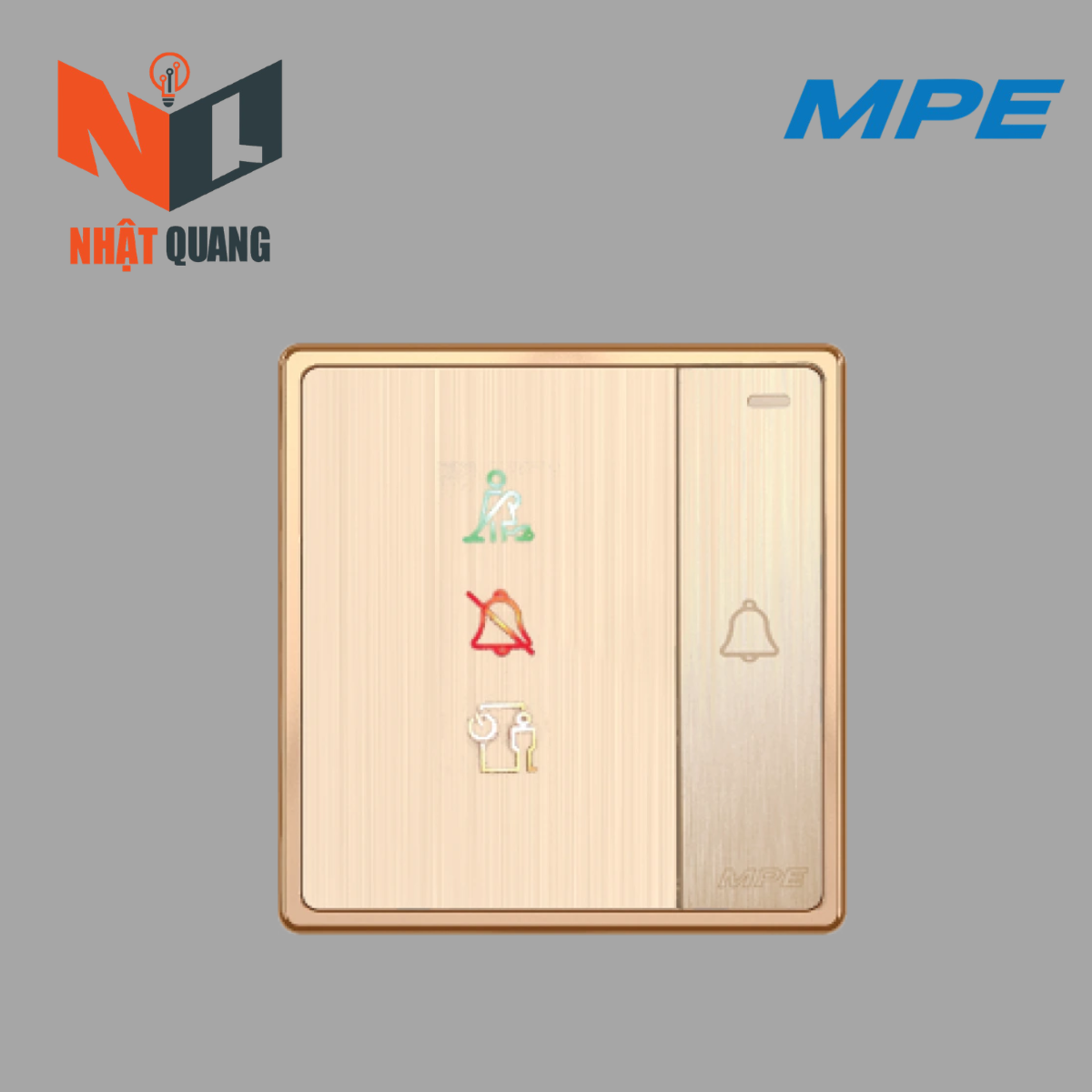 NÚT NHẤN CHUÔNG + 1 ĐÈN BÁO KHÔNG LÀM PHIỀN + 1 ĐÈN BÁO DỌN PHÒNG S7CDP