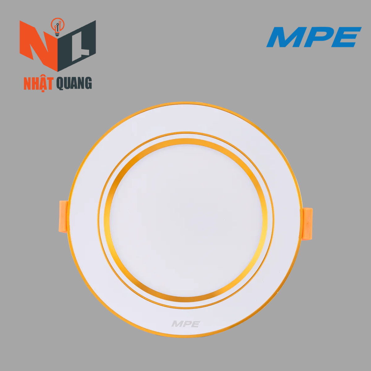 LED ÂM TRẦN NHÔM VIỀN VÀNG 3 CHẾ ĐỘ MÀU 5W DLV2-5/3C