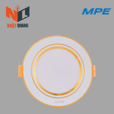 LED ÂM TRẦN NHÔM VIỀN VÀNG 3 CHẾ ĐỘ MÀU 7W DLV2-7/3C