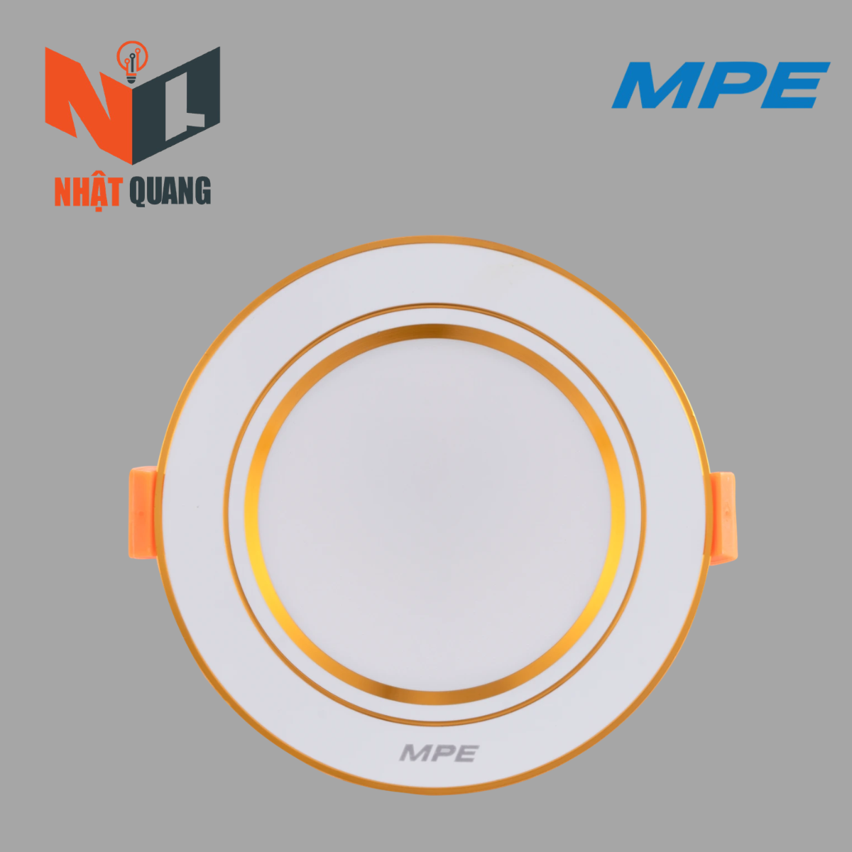 LED ÂM TRẦN NHÔM VIỀN VÀNG 3 CHẾ ĐỘ MÀU 9W DLV2-9/3C