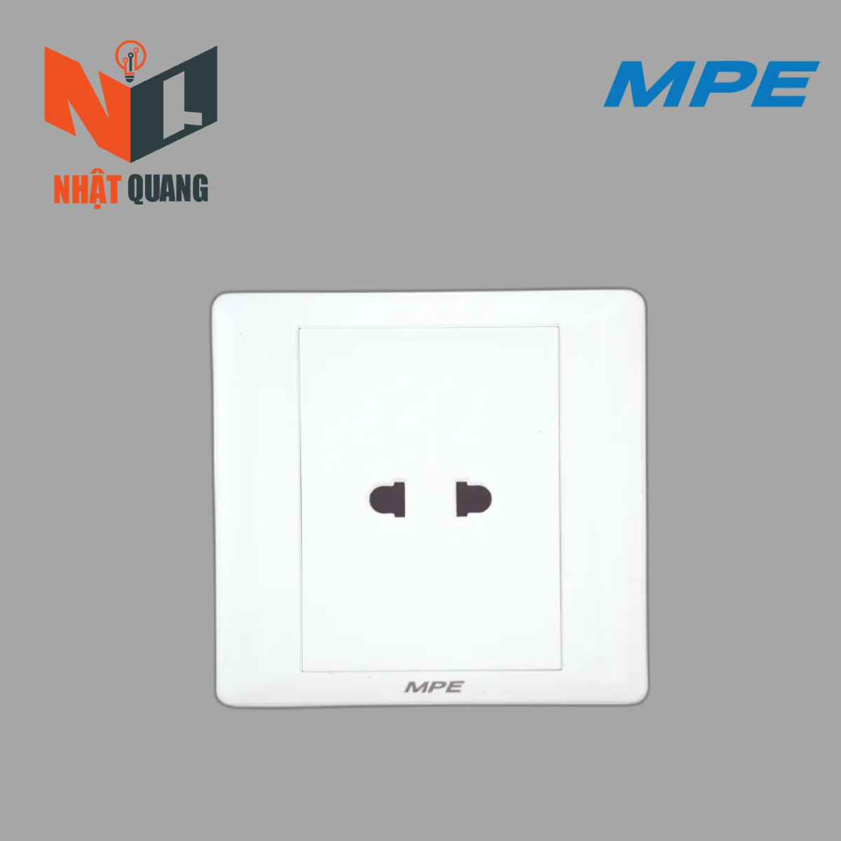MẶT Ổ CẮM ĐƠN 2 CHẤU B2US