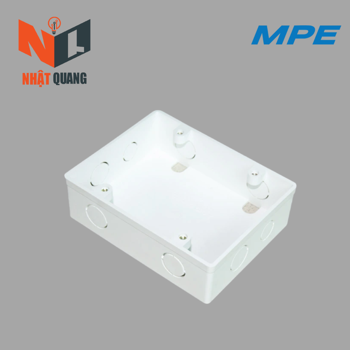 HỘP NHỰA ÂM TƯỜNG DÙNG CHO 2 MẶT ĐƠN A157ND