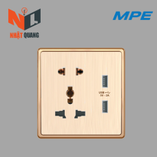 Ổ CẮM ĐA NĂNG + Ổ CẮM ĐƠN 2 CHẤU + 2USB S7MS/USB