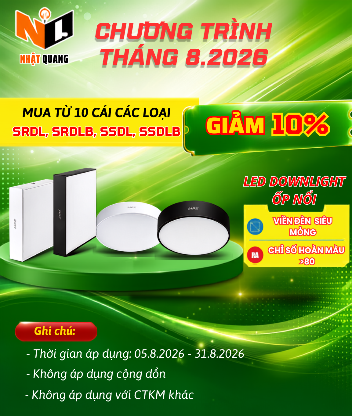 GIẢM GIÁ 10% T8.2026